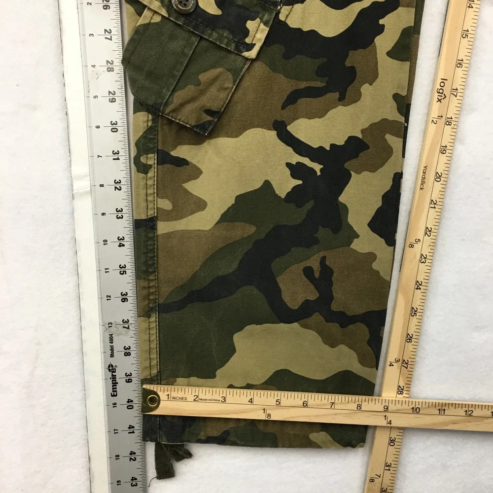 AK Army Mens Camo Cargo Pants Green Brown Tactical Military Size 36 Fits 38